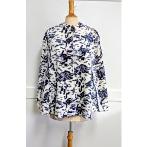 Vintage 1960 Faux Fur Snow Leopard Poncho Medium
